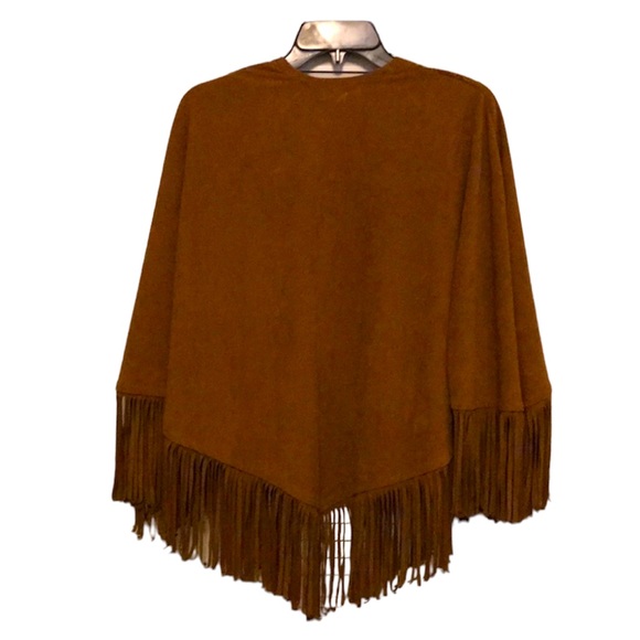 Hollister, suede tasseled cape/kimono, M/L - Picture 6 of 8